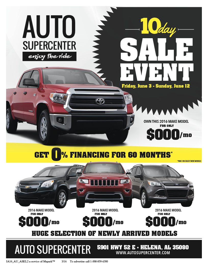 Auto Superstore Mock Advertisement Side 1