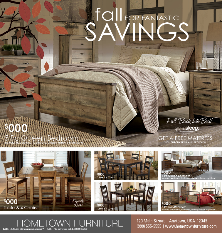 Fall Savings Furniture Store Mock Advertisement Side 1