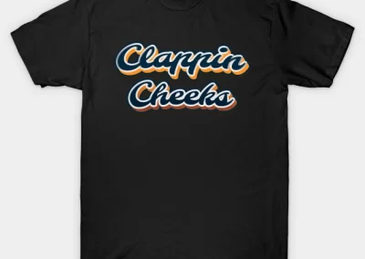 Clappin Cheeks Retro Cursive T-shirt