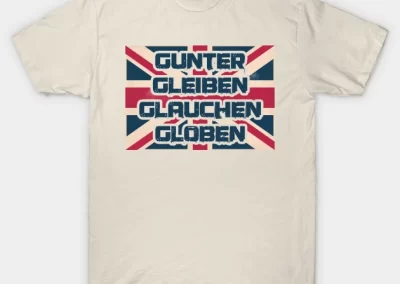 Gunter Gleiben Glauchen Globen British Flag T-shirt