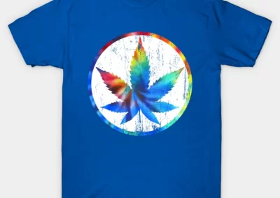 Marijuana Leaf Tie Dye Peace Sign t-shirt